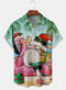 Men's Christmas Funny Graphic Short Sleeve Hawaiian Shirt
